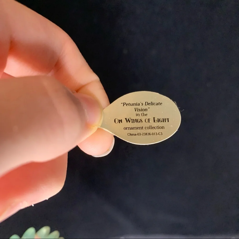 “Petunia’s Delicate Vision” On Wings Of Light Heirloom Ornament Collection Fairy